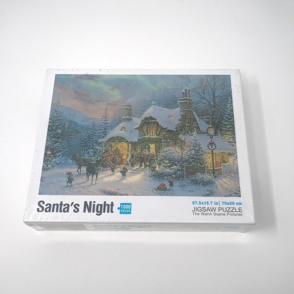 MasterPieces Santa's Night 1000 Piece Jigsaw Puzzle Holiday Collection 71649